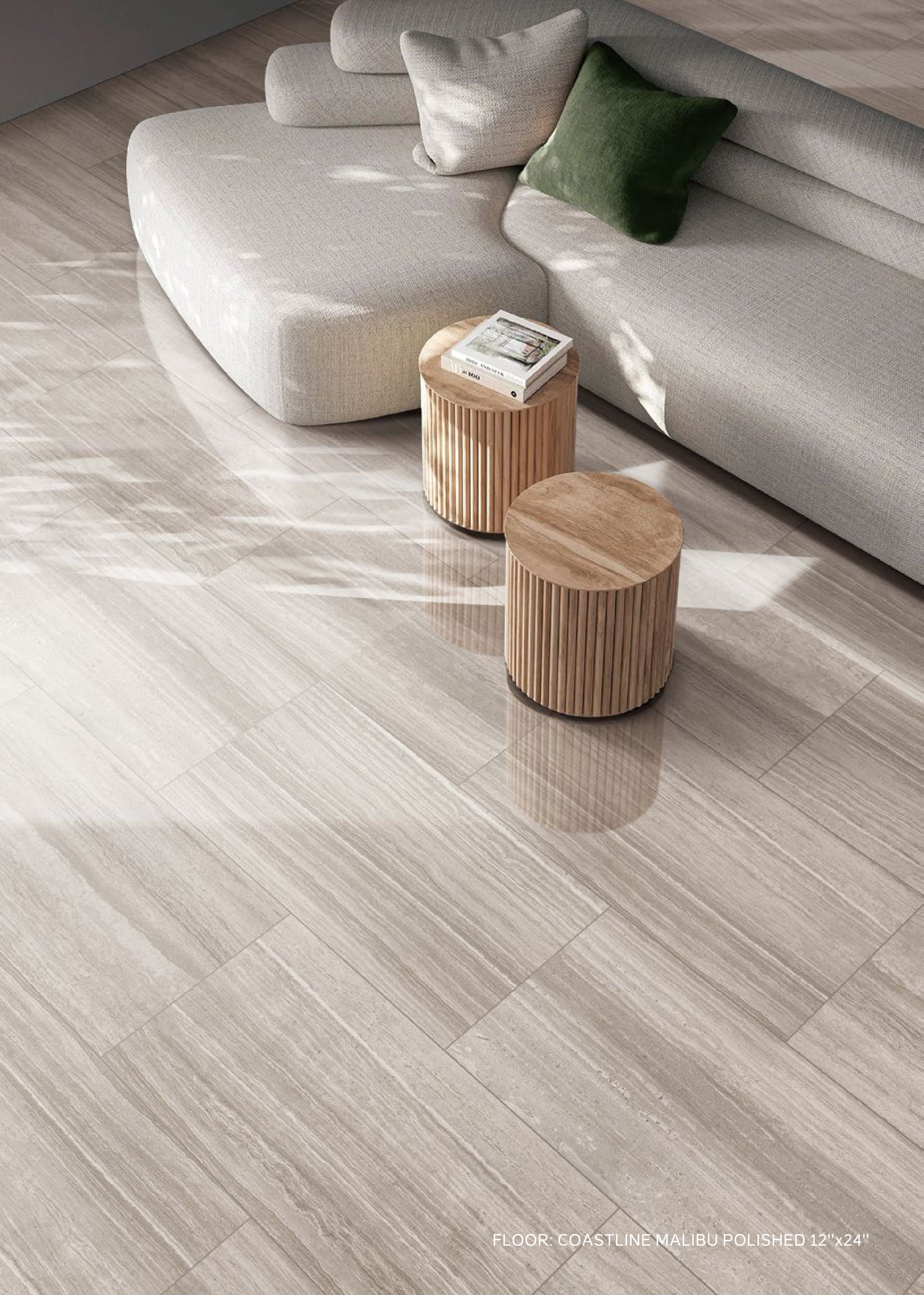 COASTLINE Malibu polished floor in a sunlit lounge