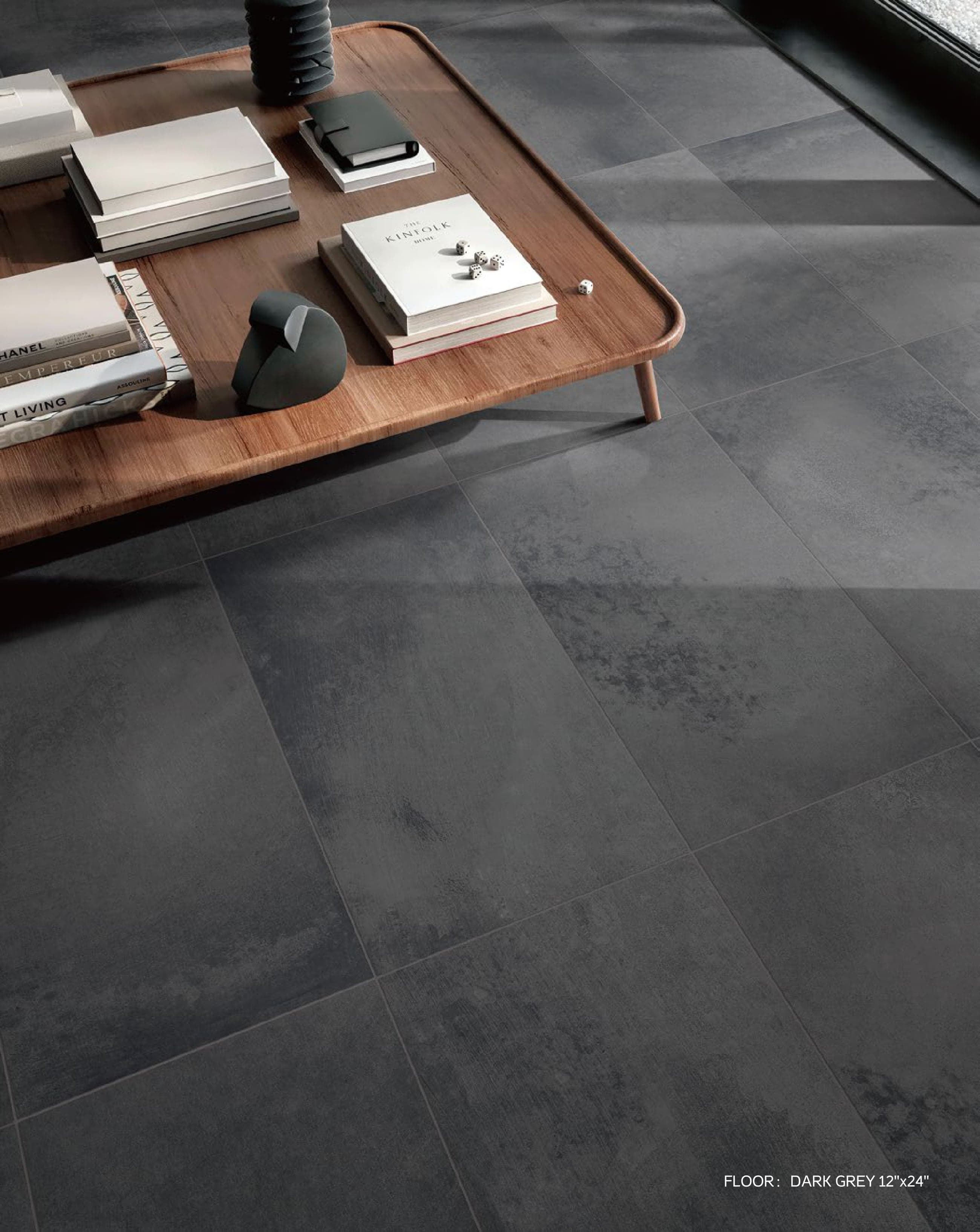 METAL MAX Dark Grey floor texture with coffee table
