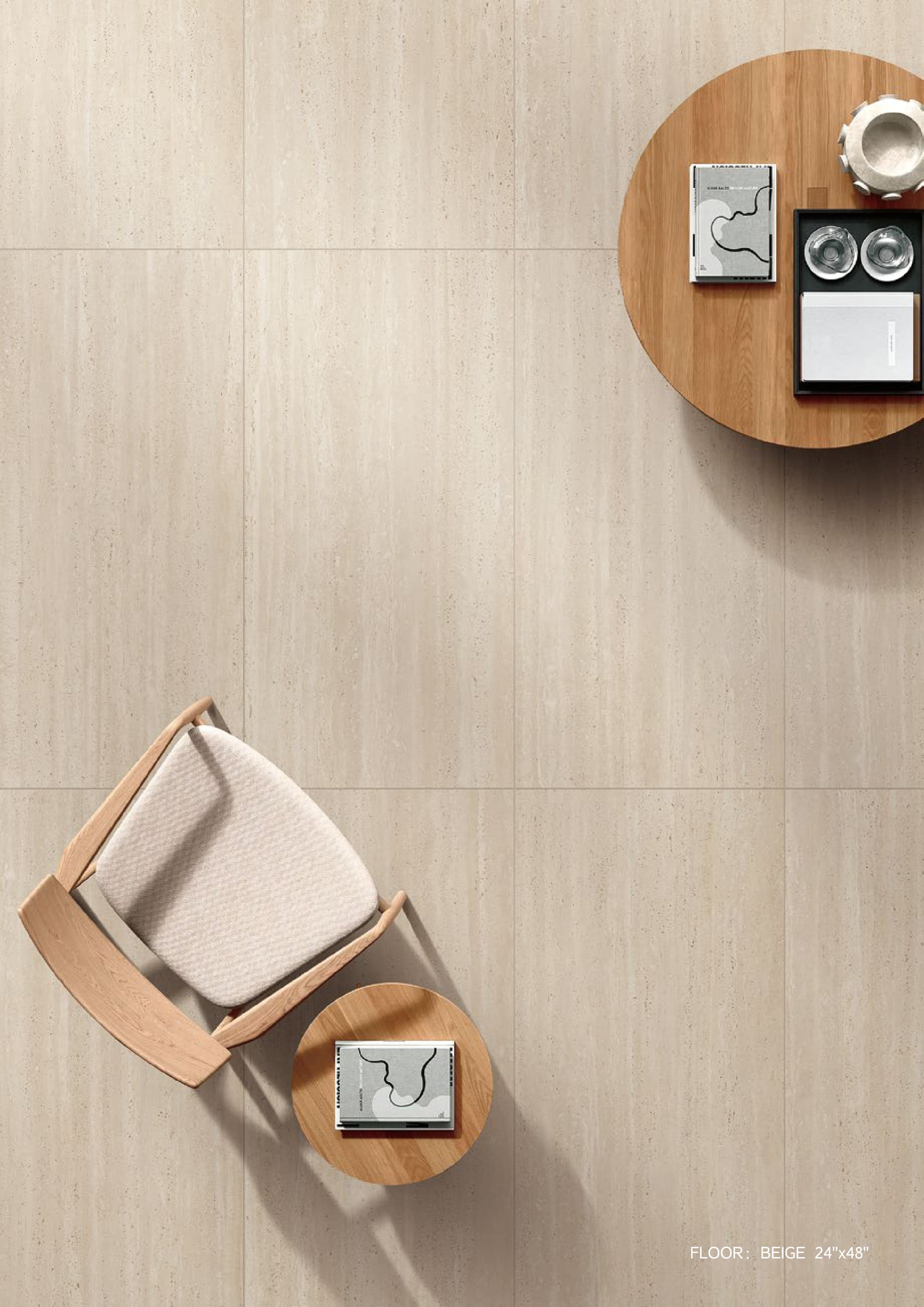 MIURA Beige floor with lounge furniture, seen from above