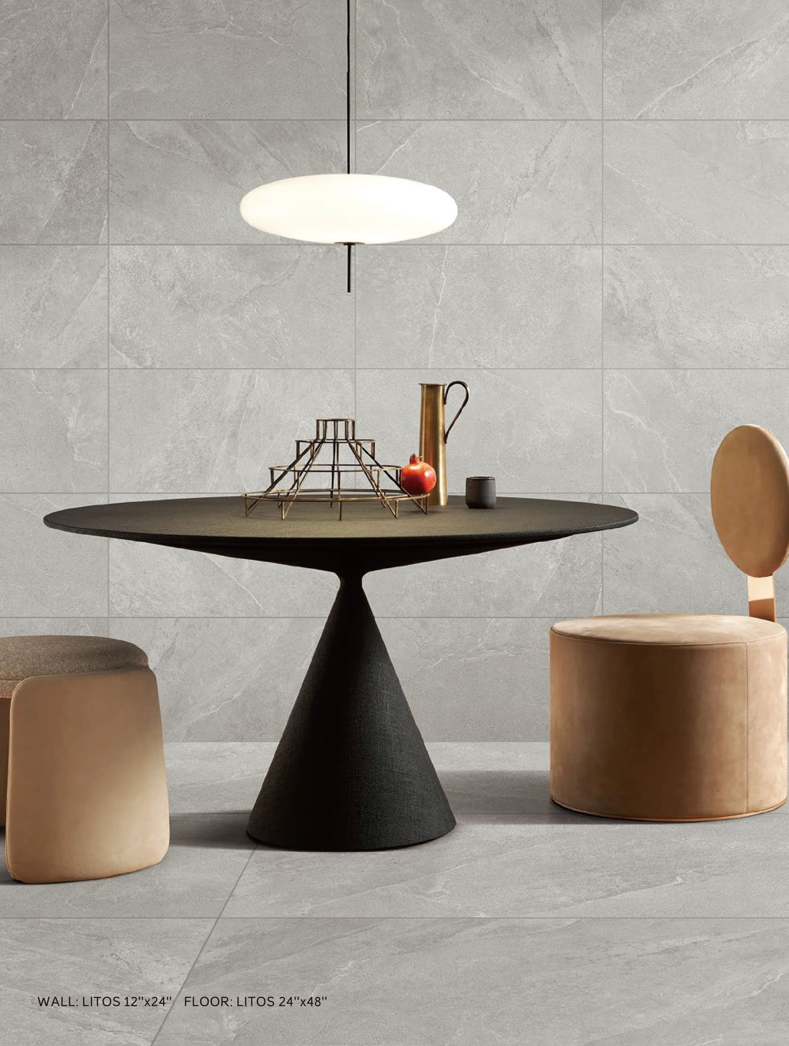 MOTLEY Litos tile in a dining vignette