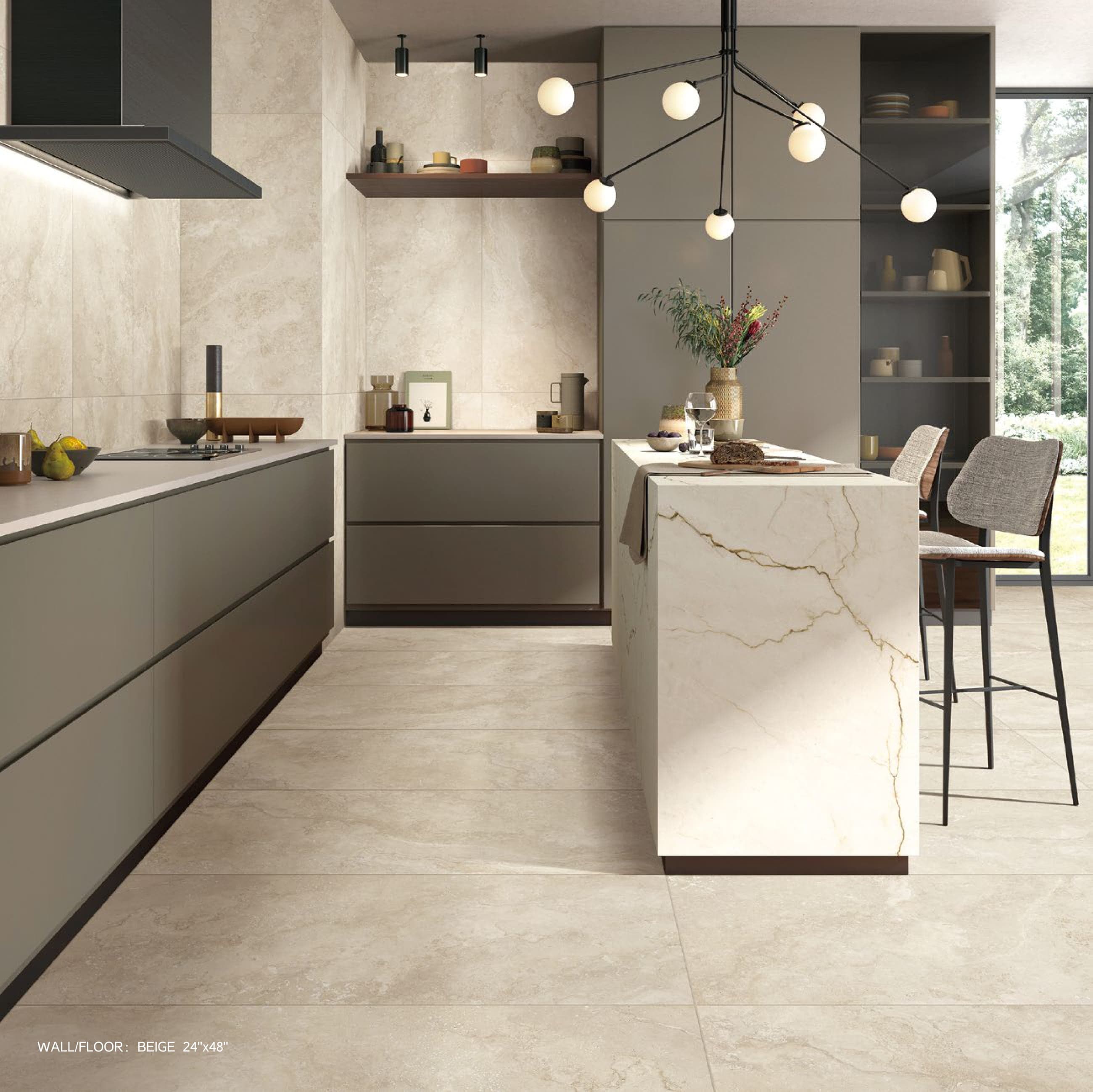 NOVA Beige tile in a modern kitchen